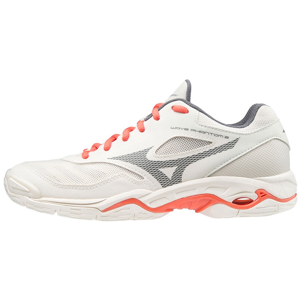 Women's Mizuno Handball Shoes White Wave Phantom 2 Shoes - X1GB206055